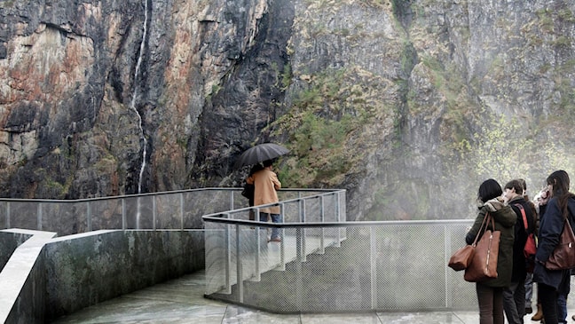 Vøringsfossen. Illustrasjon: Carl-Viggo Hølmebakk AS