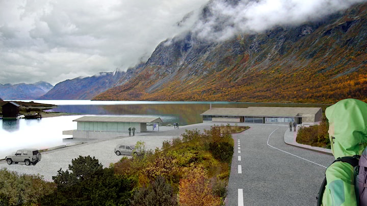 Gjendeosen on Norwegian Scenic Route Valdresflye.