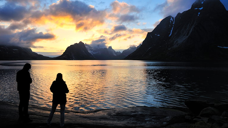 Kjerkfjorden. Norwegian Scenic Route Lofoten.