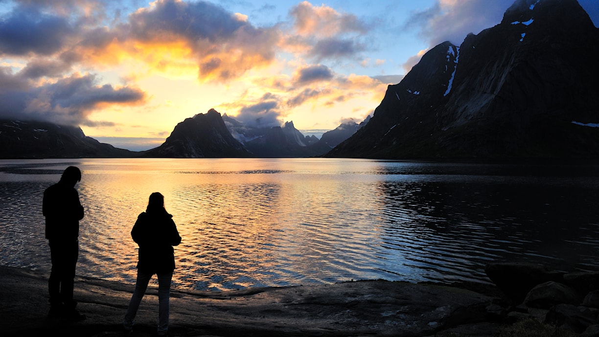 Kjerkfjorden. Norwegian Scenic Route Lofoten.