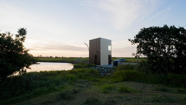 Toalettbygget på Farstadsanden i Hustadvika.