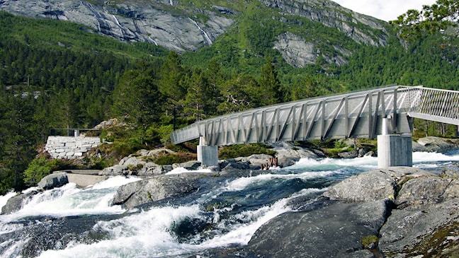 Likholefossen, Fossestien.