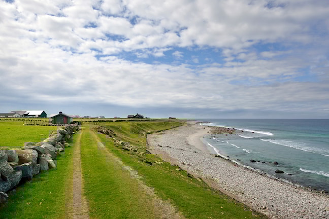 Jæren with its long beaches and stone fences.